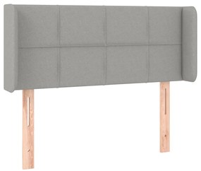 vidaXL Κεφαλάρι Κρεβατιού LED Ανοιχτό Γκρι 83x16x78/88 εκ. Υφασμάτινο