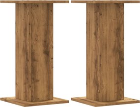 vidaXL Βάσεις Φυτών 2 τεμ. Αρτισιανή Δρυς 30x30x60 εκ. Επεξ. Ξύλο