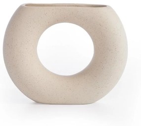 Βαζάκι Διακοσμητικό Κεραμικό Jagi 17,5Χ5Χ13,5 Ecru Nef-Nef Homeware Κεραμικό