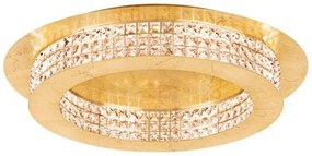 Φωτιστικό Οροφής - Πλαφονιέρα 39406 Principe Led/14 Κρύσταλλο Gold Eglo Metal, Glass