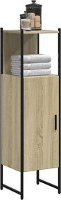 vidaXL Ντουλάπι Μπάνιου Sonoma Δρυς 33x33x120,5 εκ. Επεξεργασμένο Ξύλο