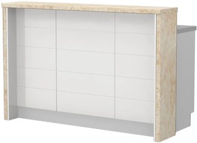 Πάγκος νησίδας Hudson-Μήκος: 150 εκ.-Λευκό-Latino Marble