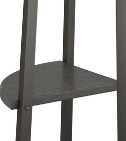 vidaXL Ραφιέρα Γωνιακή 3 Επίπεδων Μαύρο 45,5x31,5x120 εκ.