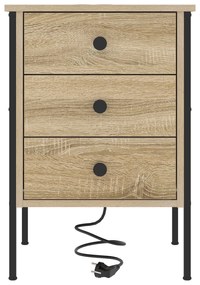 vidaXL Κομοδίνο Sonoma Δρυς 42 x 41 x 61 εκ Επεξεργασμένο ξύλο