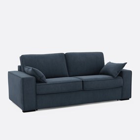 Καναπές-κρεβάτι με βελούδινο κοτλέ ύφασμα, Cecilia