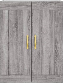 vidaXL Ντουλάπι Γκρι Sonoma 69,5 x 34 x 180 εκ. Επεξεργασμένο Ξύλο