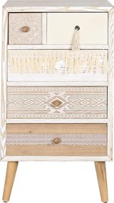 Σιφονιέρα DKD Home Decor Έλατο Φυσικό βαμβάκι Λευκό (48 x 35 x 89 cm)