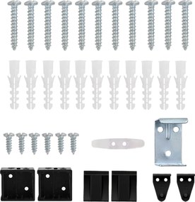 vidaXL Βενετσιάνικη Σκίαση Μαύρο 213 x 110 εκ PVC