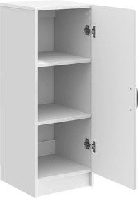 vidaXL Πλαϊνό γραφείο Γυαλιστερό Λευκό 33 x 34,5 x 87 εκ.