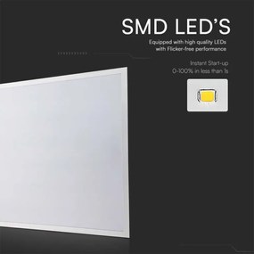 V-TAC LED panel Backlit 60×60 36W 3000K θερμό λευκό 110lm/W SKU: 10557