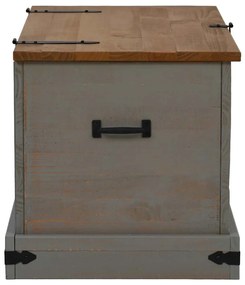 Σεντούκι αποθήκευσης HALDEN γκρι 91x48x47 cm μασίφ ξύλο πεύκο - Γκρι