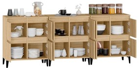 vidaXL Ντουλάπια 3 τεμ. Sonoma Δρυς 60x35x70 εκ. Επεξεργασμένο Ξύλο