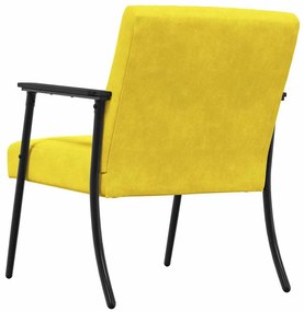 vidaXL Πολυθρόνα Κίτρινο 59 x 75 x 78 εκ Βελούδο