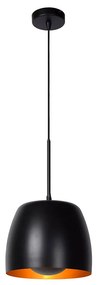 Φωτιστικό Κρεμαστό Lucide 30488-01-30 NOLAN Μαύρο Ματ (Black Mat)|Χρυσό Χρώμα (Gold Coloured)
