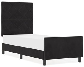 vidaXL Κρεβάτι Μαύρο 80x200 εκ. Βελούδο