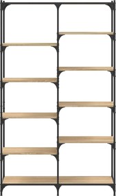 vidaXL Βιβλιοθήκη Sonoma Δρυς 100x32x170 εκ. Επεξεργ. Ξύλο / Σίδηρος