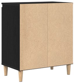 vidaXL Μπουφές Μαύρος Δρυς 60x35x70 εκ, Επεξεργασμένο Ξύλο