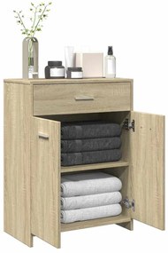vidaXL Ντουλάπι Μπάνιου Sonoma Δρυς 60 x 33 x 80 εκ. από Επεξ. Ξύλο