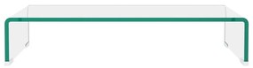 Βάση Τηλεόρασης/Οθόνης Διάφανη 60 x 25 x 11 εκ. Γυάλινη - Διαφανές