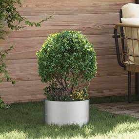 vidaXL Δακτύλιος γλάστρας Ασημί 30 x 30 x 20 cm Επικαλυμμένος Χάλυβας
