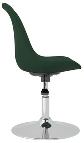 vidaXL Καρέκλες Τραπεζαρίας Περιστρ. 4 τεμ. Σκούρο Πράσινο Υφασμάτινες