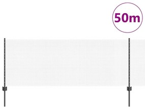 vidaXL Τεντώτο με στήριγμα Γκρι 0,8 x 50 μ Χάλυβας και PVC