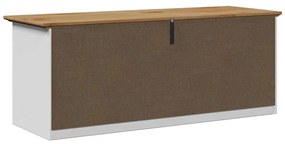 Πάγκος διαδρόμου vidaXL BODO Λευκό και καφέ 114x40x45 cm