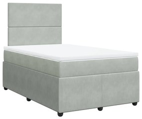 ΚΡΕΒΑΤΙ BOXSPRING ΜΕ ΣΤΡΩΜΑ ΑΝΟΙΧΤΟ ΓΚΡΙ 120X190 ΕΚ. ΒΕΛΟΥΔΙΝΟ 3294580