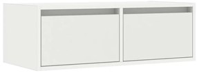 vidaXL Έπιπλο Τηλεόρασης με LED Λευκό 75x35,5x25 εκ.