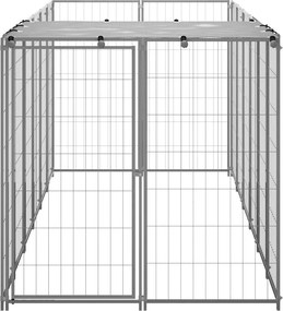 vidaXL Σπιτάκι σκύλου Ασημί 330 x 110 x 110 από Ατσάλι