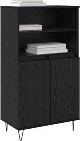 vidaXL Highboard Μαύρο 60 x 36 x 110 εκ. Επεξεργασμένο ξύλο