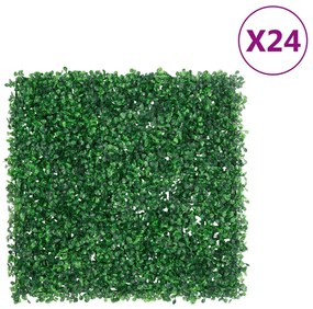 vidaXL Φράχτης Πράσινος 50 x 50 εκ. από Τεχνητά Φύλλα Θάμνου