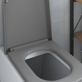 vidaXL Κάθισμα τουαλέτας γρήγορης απελευθέρωσης Γκρι