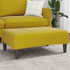 vidaXL Σκαμπό/Υποπόδιο Κίτρινο 77x55x31 εκ. Βελούδινο