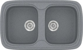 Sanitec Classic 312 (82×50) - Γρανιτένιος νεροχύτης - Metallic SILVER