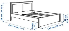 SONGESAND σκελετός κρεβατιού, 140X200 cm 992.410.72