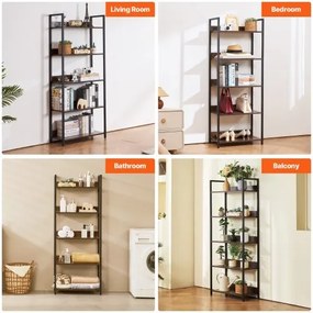 VEVOR Metal Bookshelf Open Bookshelf 5-Tier for Living room Bedroom &amp; Office