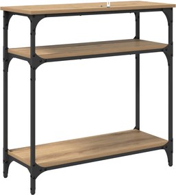 vidaXL Τραπέζι κονσόλας Artisan Oak 75 x 29 x 75 εκ Επεξεργασμένο Ξύλο