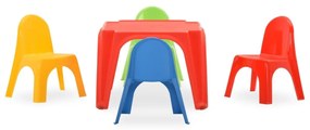 Σετ Τραπέζι και Καρέκλες Παιδικό από Πολυπροπυλένιο - Πολύχρωμο