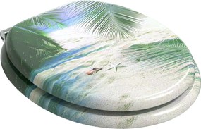 vidaXL Μαλακή κλειστή λεκάνη Πράσινο 44 x 38 εκ. Πίνακας MDF