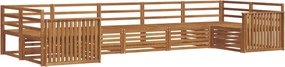 vidaXL Σειρά Καναπέ Εξωτερικού 7 pcs Φυσικό