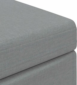 vidaXL Σκαμνί Ανοιχτό γκρι Ύφασμα και Επεξεργασμένο Ξύλο