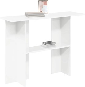vidaXL Τραπέζι κονσόλας Λευκό 100 x 30 x 75 εκ Επεξεργασμένο Ξύλο