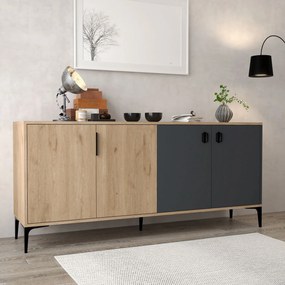 Κονσόλα Sapphire Δρυς / Ανθρακί GRIFOPE 180x44x18
