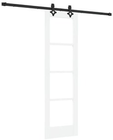 vidaXL Συρόμενη Πόρτα ORKDAL Λευκό 61 x 198.5 εκ. Ξύλο και μέταλλο