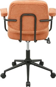 Καρέκλα γραφείου Leberta pakoworld terracotta ύφασμα 64x63,5x86-96εκ