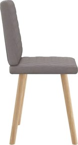 vidaXL Πολυθρόνες Τραπεζαρίας 2 τεμ. Taupe Υφασμάτινες