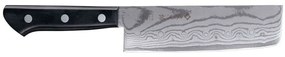 Μαχαίρι Nakiri Basic Damascus F-330 16,5cm Από Δαμασκηνό Ατσάλι Silver-Black Tojiro Ανοξείδωτο Ατσάλι