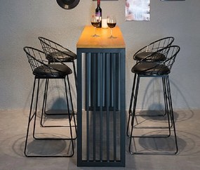 Stewehome ΞΥΛΙΝΗ ΜΟΝΤΕΡΝΑ ΤΡΑΠΕΖΑΡΙΑ ΜΠΑΡ 139x39x103 cm