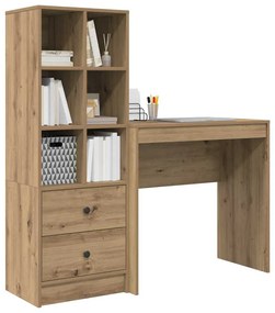 vidaXL Γραφείο με αποθηκευτικό χώρο με συρτάρι 2 pcs artisan δρυς